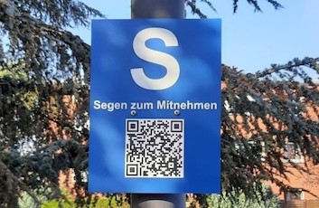 Schild 'Segen zum Mitnehmen'