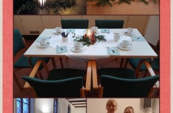 Adventscafé und -fenster